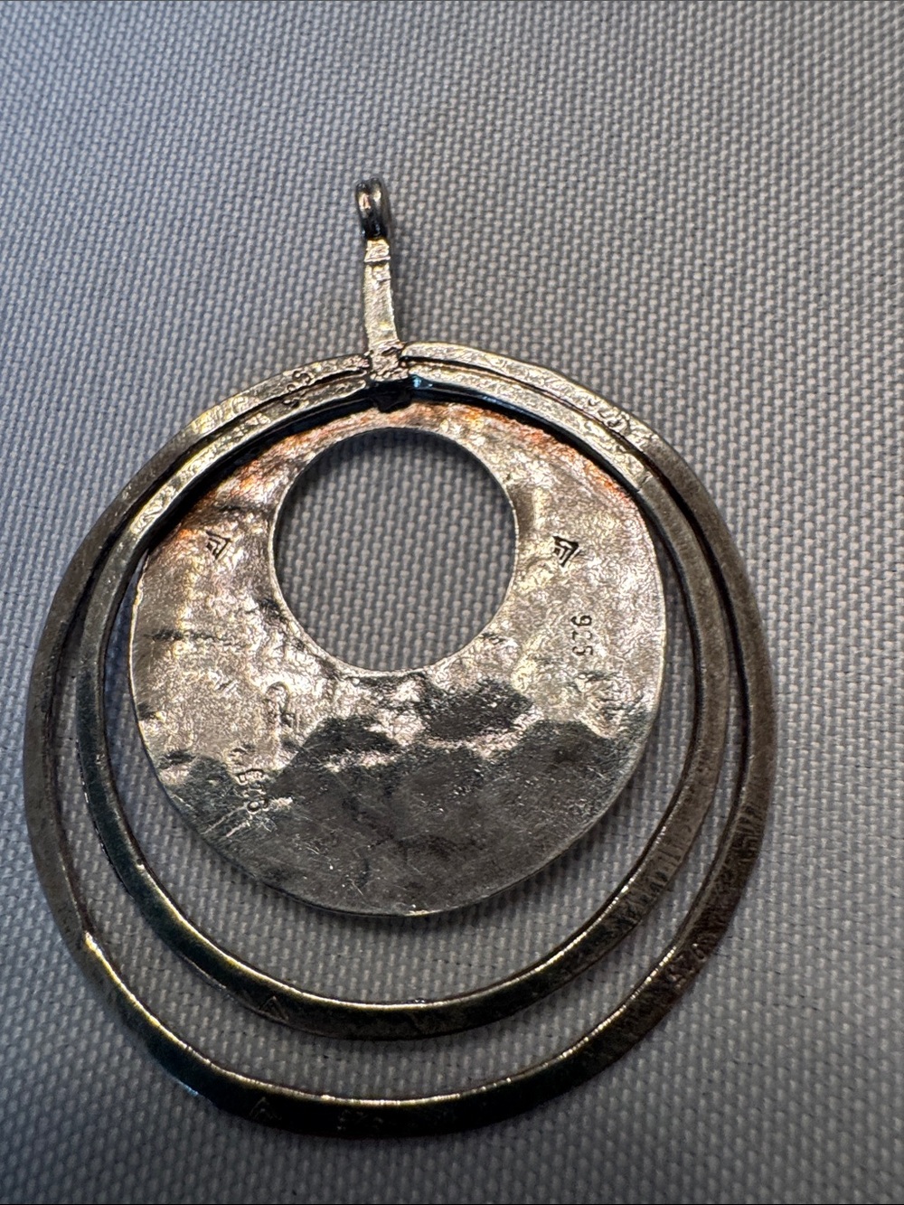 Silpada Silver-Tone Layered Hoop Pendant - Picture 2 of 4
